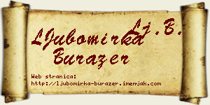 LJubomirka Burazer vizit kartica